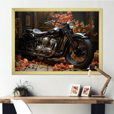 Noir Motorcycle Mystery - Motorcycle Canvas Wall Art