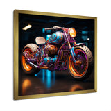 Pop Art Motor Cycle - Motorcycle Canvas Wall Art