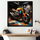 Pop Art Motorcycle - Motorcycle Canvas Wall Art