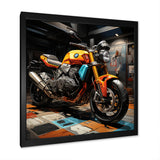 Pop Art Motorcycle - Motorcycle Canvas Wall Art