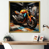 Pop Art Motorcycle - Motorcycle Canvas Wall Art