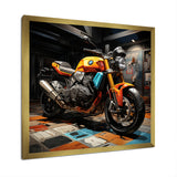 Pop Art Motorcycle - Motorcycle Canvas Wall Art