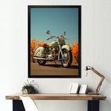 Retro Cruiser Motorcycle - Motorcycle Canvas Wall Art