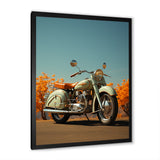 Retro Cruiser Motorcycle - Motorcycle Canvas Wall Art