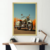 Retro Cruiser Motorcycle - Motorcycle Canvas Wall Art