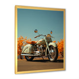 Retro Cruiser Motorcycle - Motorcycle Canvas Wall Art