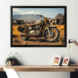 Rustic Adventure Motorcycle - Motorcycle Canvas Wall Art