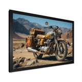 Rustic Adventure Cruiser Motorcycle - Transportation Canvas Wall Art