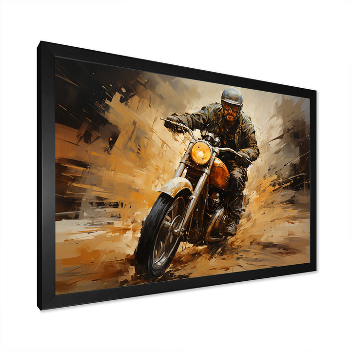 Speedy Motorcycle Blur - Motorcycle Canvas Wall Art