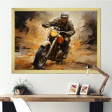 Speedy Motorcycle Blur - Motorcycle Canvas Wall Art