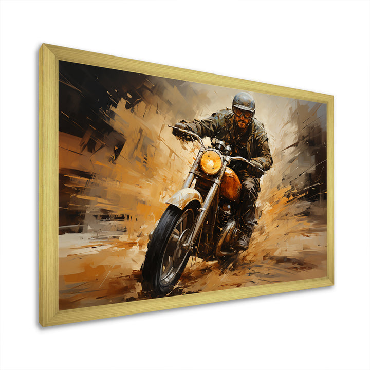 Speedy Motorcycle Blur - Motorcycle Canvas Wall Art