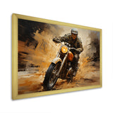 Speedy Motorcycle Blur - Motorcycle Canvas Wall Art