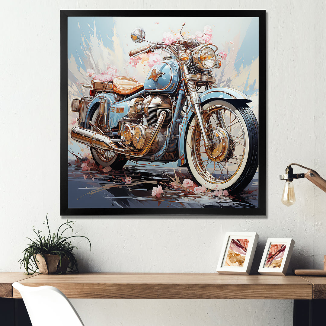 Motorcycle Freedom Awaits - Motorcycle Canvas Wall Art