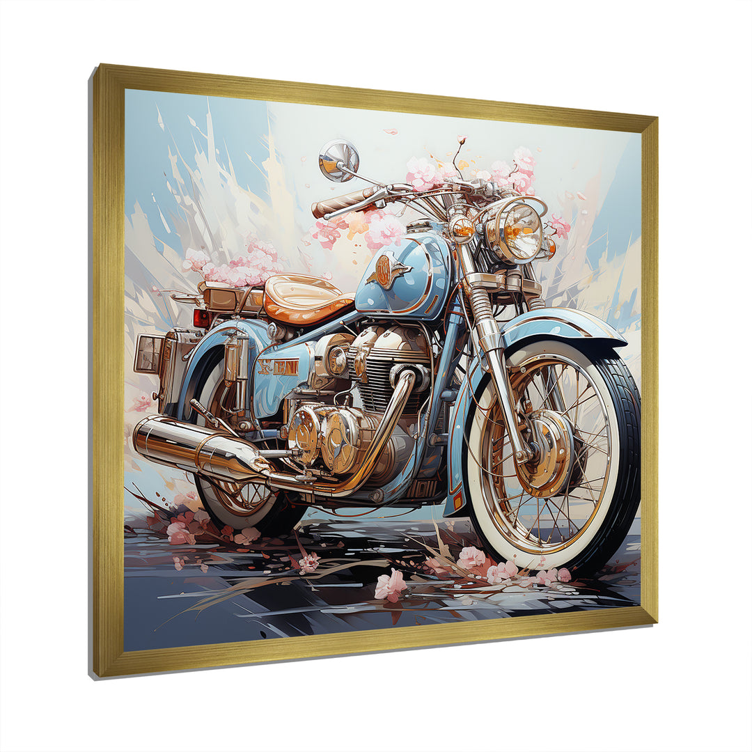 Motorcycle Freedom Awaits - Motorcycle Canvas Wall Art
