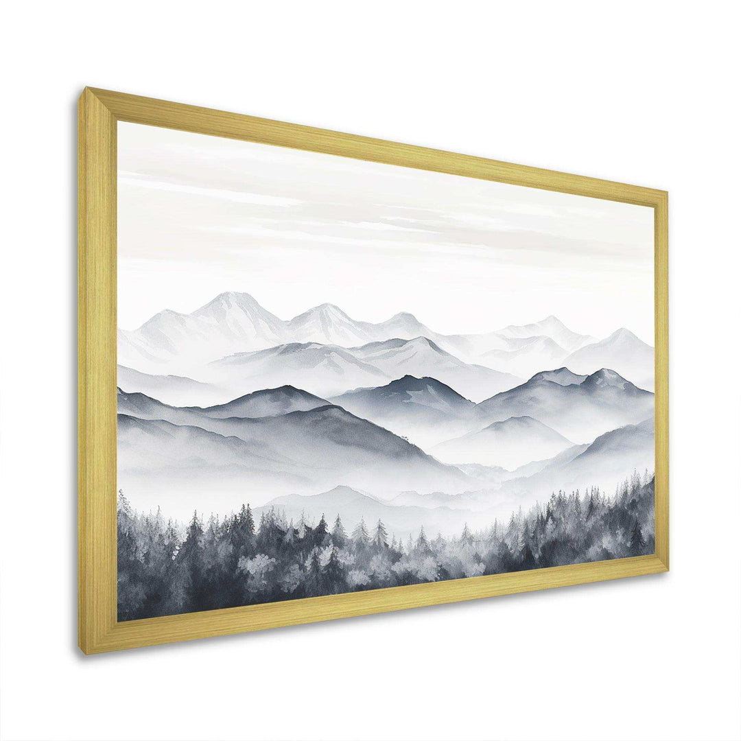 Morning Fog Mountain Wonder - Landscapes Canvas Wall Art