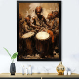 Traditional African Drum Drama - Music Canvas Wall Art