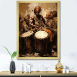 Traditional African Drum Drama - Music Canvas Wall Art