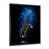 Saxophone Midnight Blue II - Music Canvas Wall Art