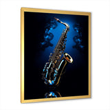 Saxophone Midnight Blue II - Music Canvas Wall Art