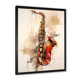 Vibrant Saxophone Swing - Music Canvas Wall Art