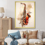 Vibrant Saxophone Swing - Music Canvas Wall Art