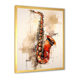 Vibrant Saxophone Swing - Music Canvas Wall Art