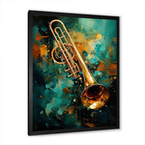 Trombone Tribute Jazzed Jade - Music Canvas Wall Art