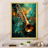 Trombone Tribute Jazzed Jade - Music Canvas Wall Art