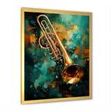 Trombone Tribute Jazzed Jade - Music Canvas Wall Art