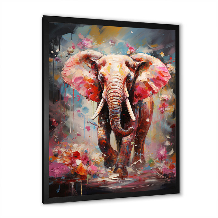 Pink Elephant Stampede - Elephant Home Decor Art