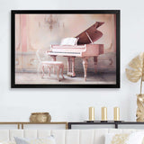 Pink Pastel Piano Play IV - Music Canvas Wall Art