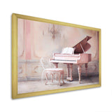 Pink Pastel Piano Play IV - Music Canvas Wall Art