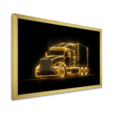 Neon Light Strips Trailer Truck - Car/Van Canvas Wall Art