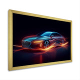 Neon Light Strips Luxury Car - Cars Luxury Canvas Wall Art