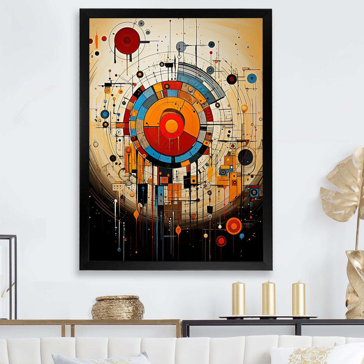 Native American Interconnected Elements Symbol - People Canvas Wall Art