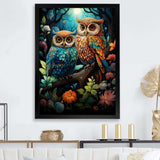 Native Owls Guardians Of The Forest - People Canvas Wall Art