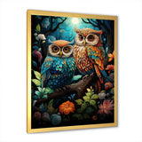 Native Owls Guardians Of The Forest - People Canvas Wall Art