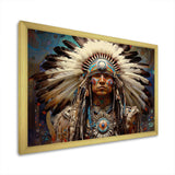 Native Honor Traditional Warrior I - People Canvas Wall Art