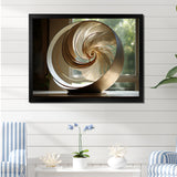 Bronze Beauty Nautilus Vortex - Nautilus Canvas Wall Art