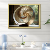 Bronze Beauty Nautilus Vortex - Nautilus Canvas Wall Art