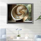 Bronze Beauty Nautilus Vortex - Nautilus Canvas Wall Art