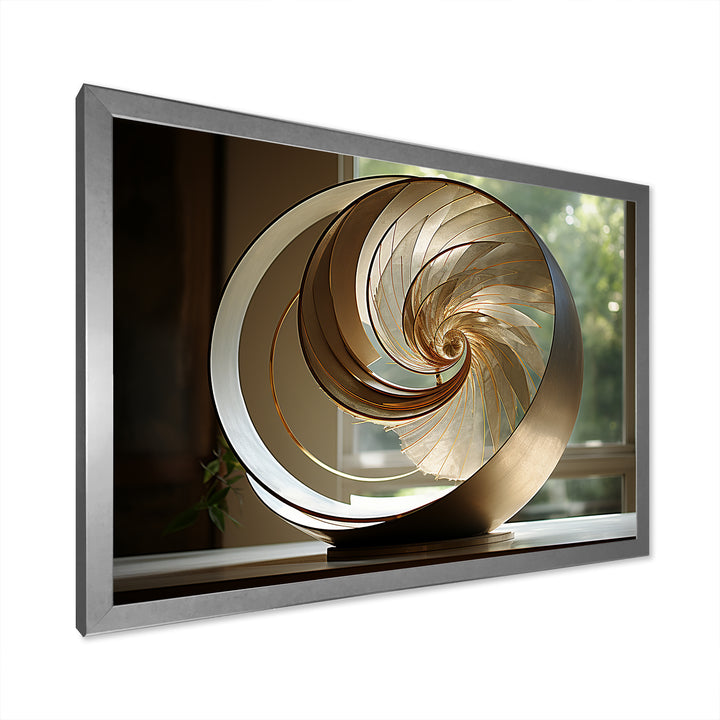 Bronze Beauty Nautilus Vortex - Nautilus Canvas Wall Art