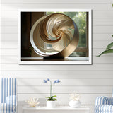 Bronze Beauty Nautilus Vortex - Nautilus Canvas Wall Art