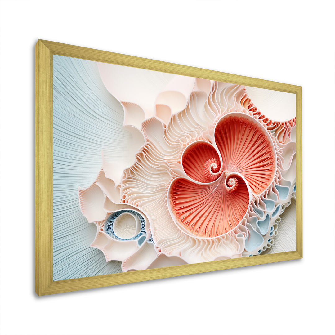 Coral Chamber Nautilus Spiral - Nautilus Wall Art Prints