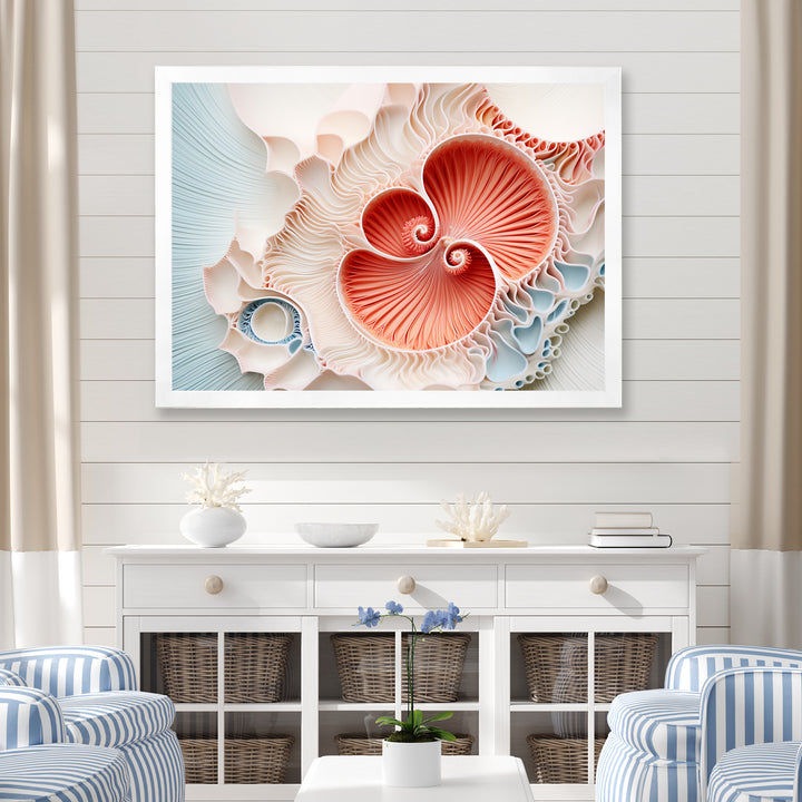 Coral Chamber Nautilus Spiral - Nautilus Wall Art Prints