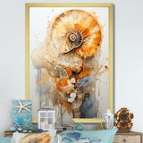 Golden Nautilus Spiral - Nautilus Wall Art Prints