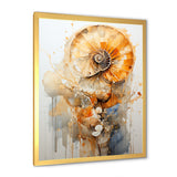 Golden Nautilus Spiral - Nautilus Wall Art Prints
