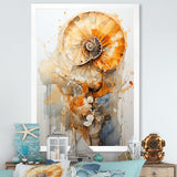 Golden Nautilus Spiral - Nautilus Wall Art Prints