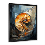 Golden Sea Sheel Spiral - Gold Nautilus Wall Art