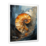 Golden Sea Sheel Spiral - Gold Nautilus Wall Art